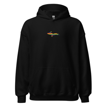 Michigan Upper Peninsula Hoodie (w/ Embroidered UP Pride Flag Outline) | Unisex Standard