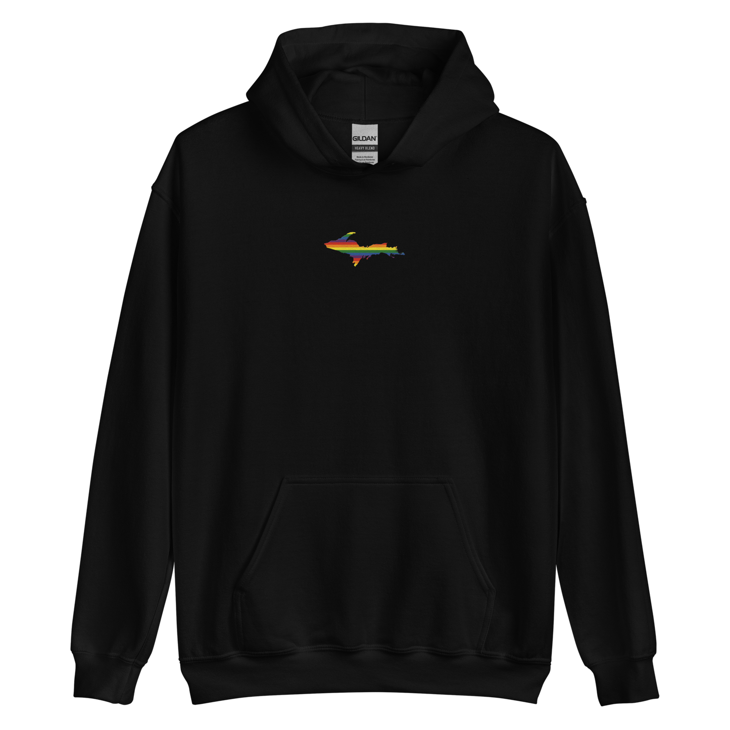 Michigan Upper Peninsula Hoodie (w/ Embroidered UP Pride Flag Outline) | Unisex Standard