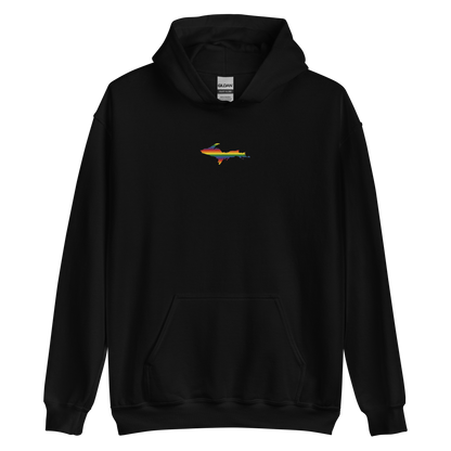 Michigan Upper Peninsula Hoodie (w/ Embroidered UP Pride Flag Outline) | Unisex Standard