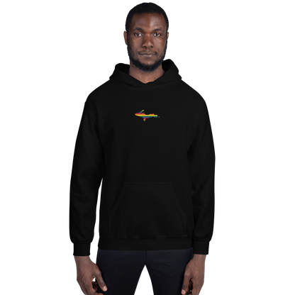 Michigan Upper Peninsula Hoodie (w/ Embroidered UP Pride Flag Outline) | Unisex Standard