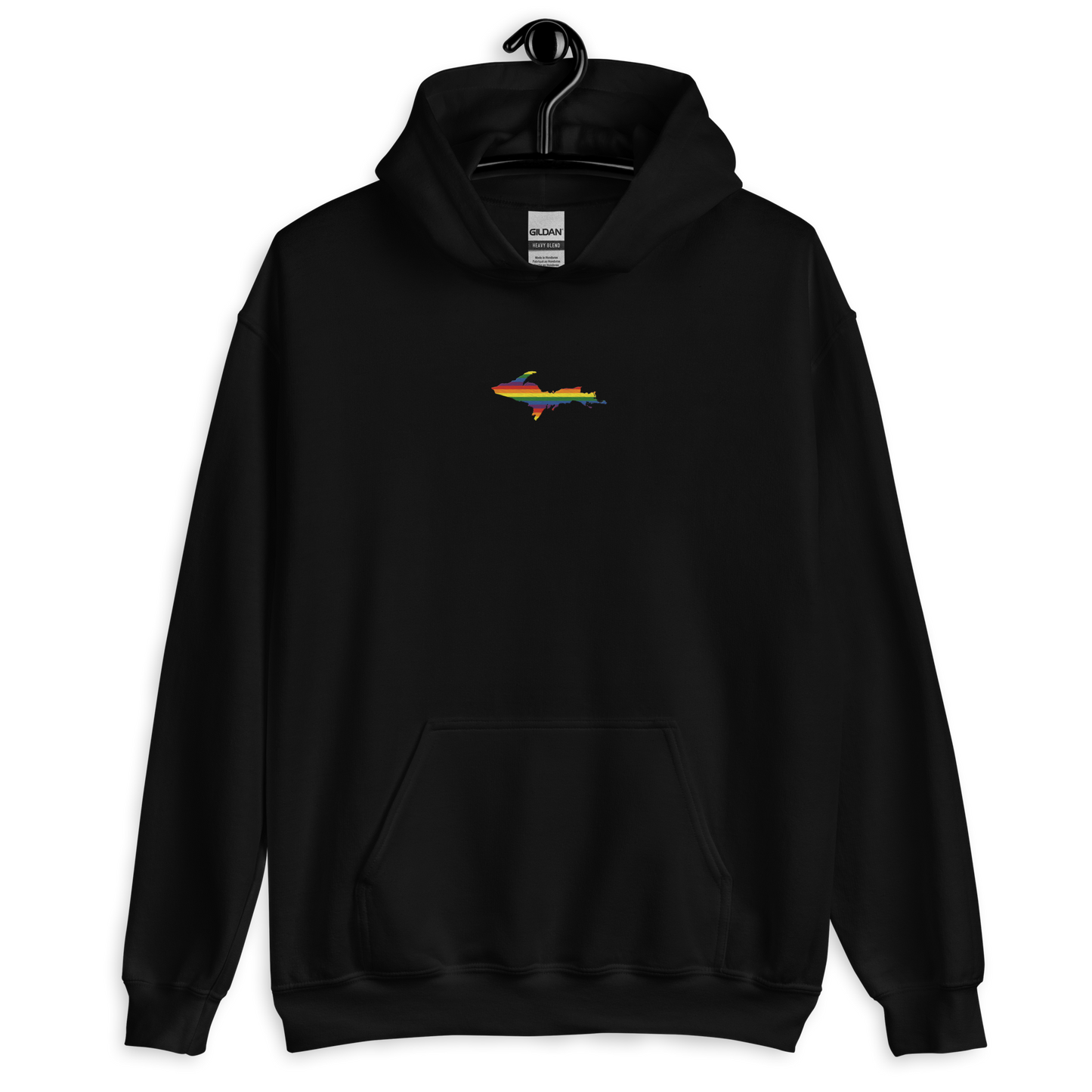 Michigan Upper Peninsula Hoodie (w/ Embroidered UP Pride Flag Outline) | Unisex Standard