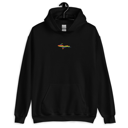 Michigan Upper Peninsula Hoodie (w/ Embroidered UP Pride Flag Outline) | Unisex Standard