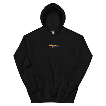 Michigan Upper Peninsula Hoodie (w/ Embroidered UP Pride Flag Outline) | Unisex Standard