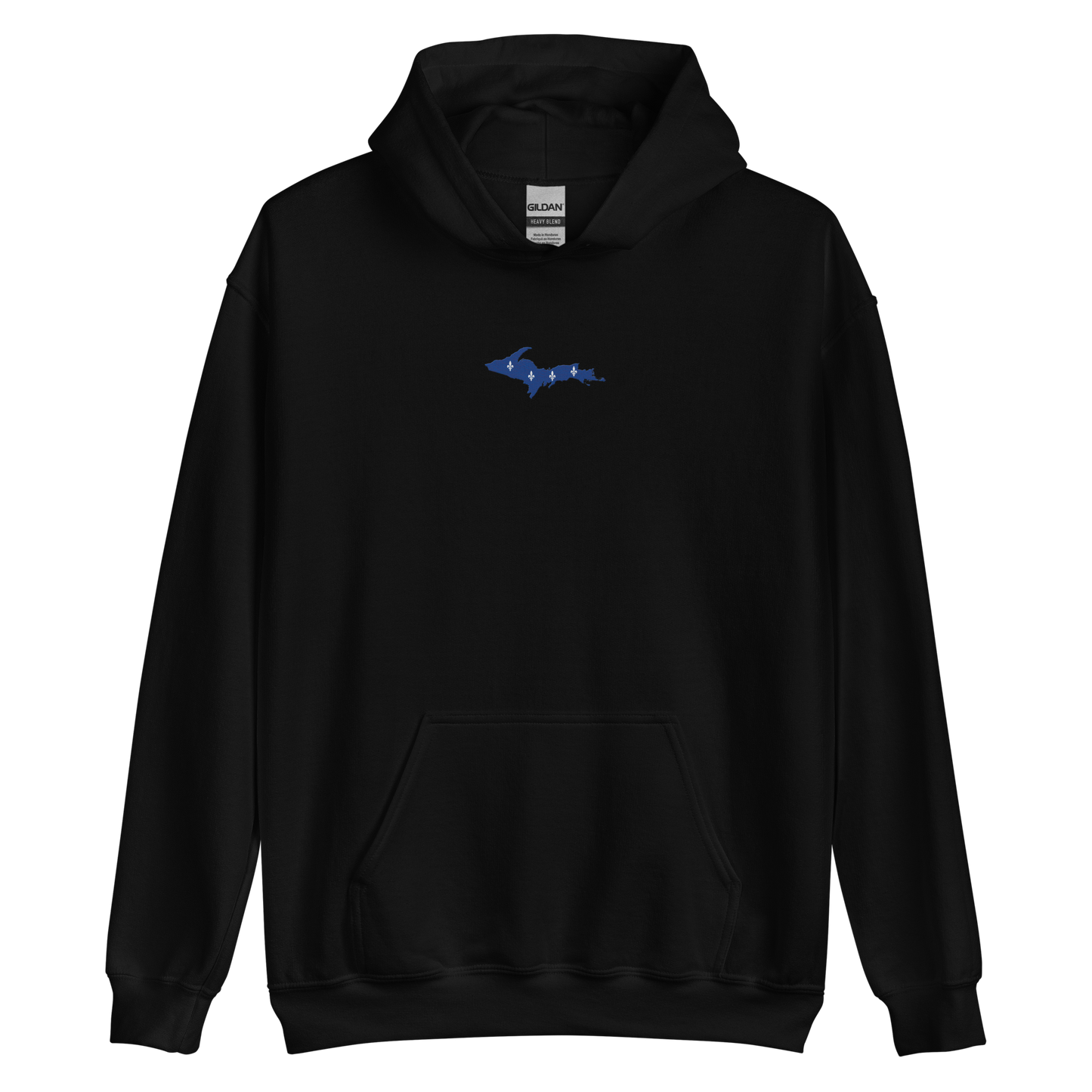 Michigan Upper Peninsula Hoodie (w/ Embroidered UP Quebec Flag Outline) | Unisex Standard