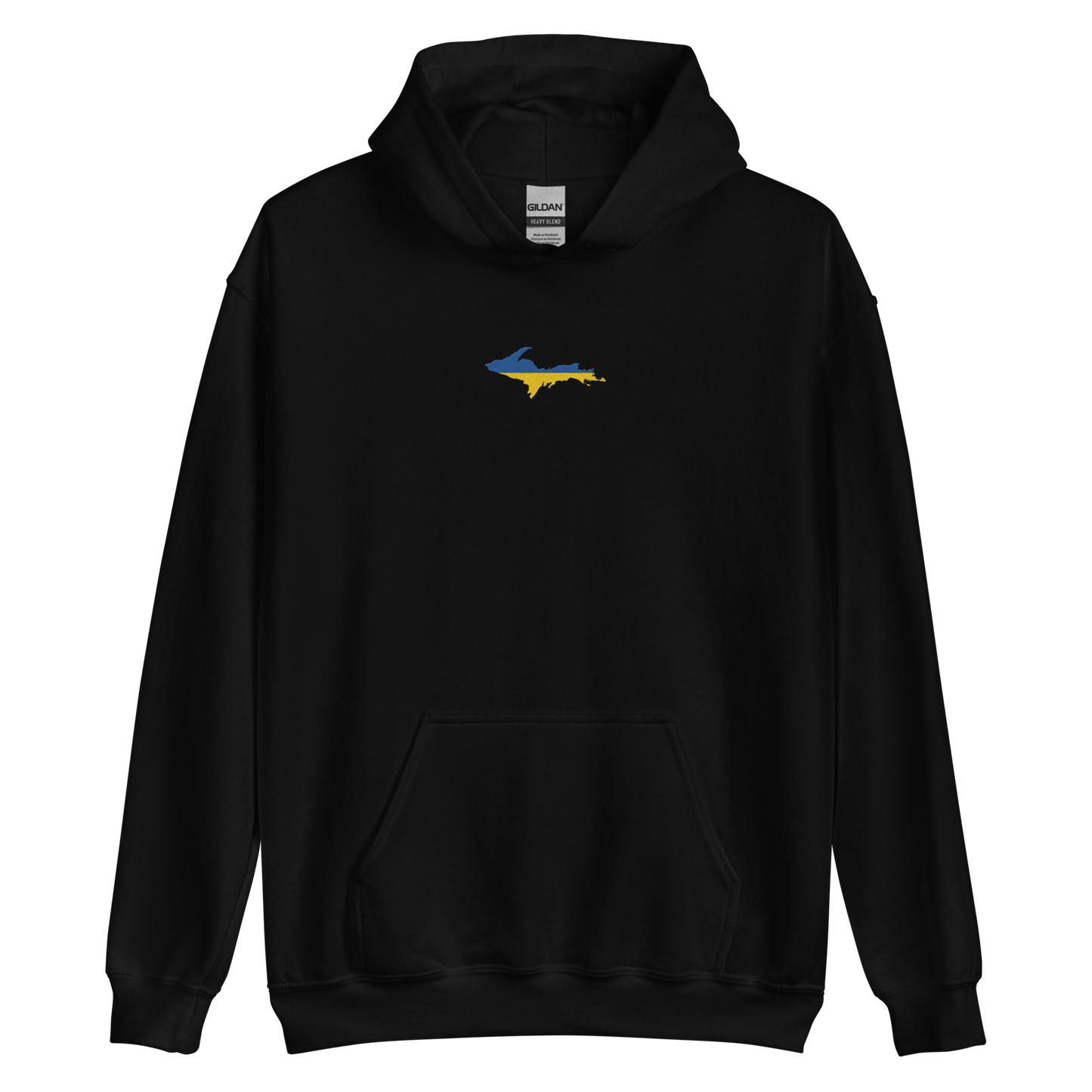 Michigan Upper Peninsula Hoodie (w/ Embroidered UP Ukraine Flag Outline) | Unisex Standard