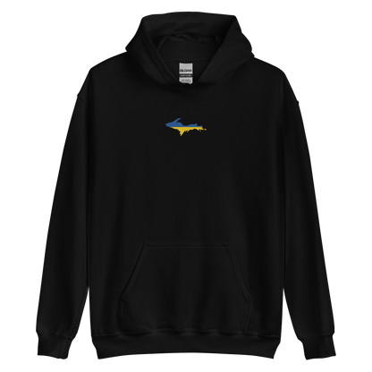 Michigan Upper Peninsula Hoodie (w/ Embroidered UP Ukraine Flag Outline) | Unisex Standard