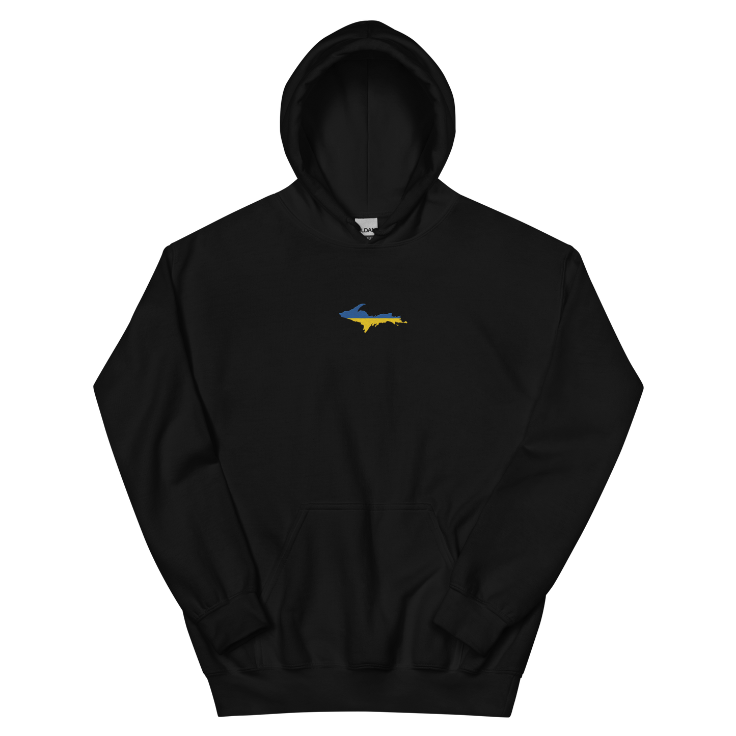 Michigan Upper Peninsula Hoodie (w/ Embroidered UP Ukraine Flag Outline) | Unisex Standard