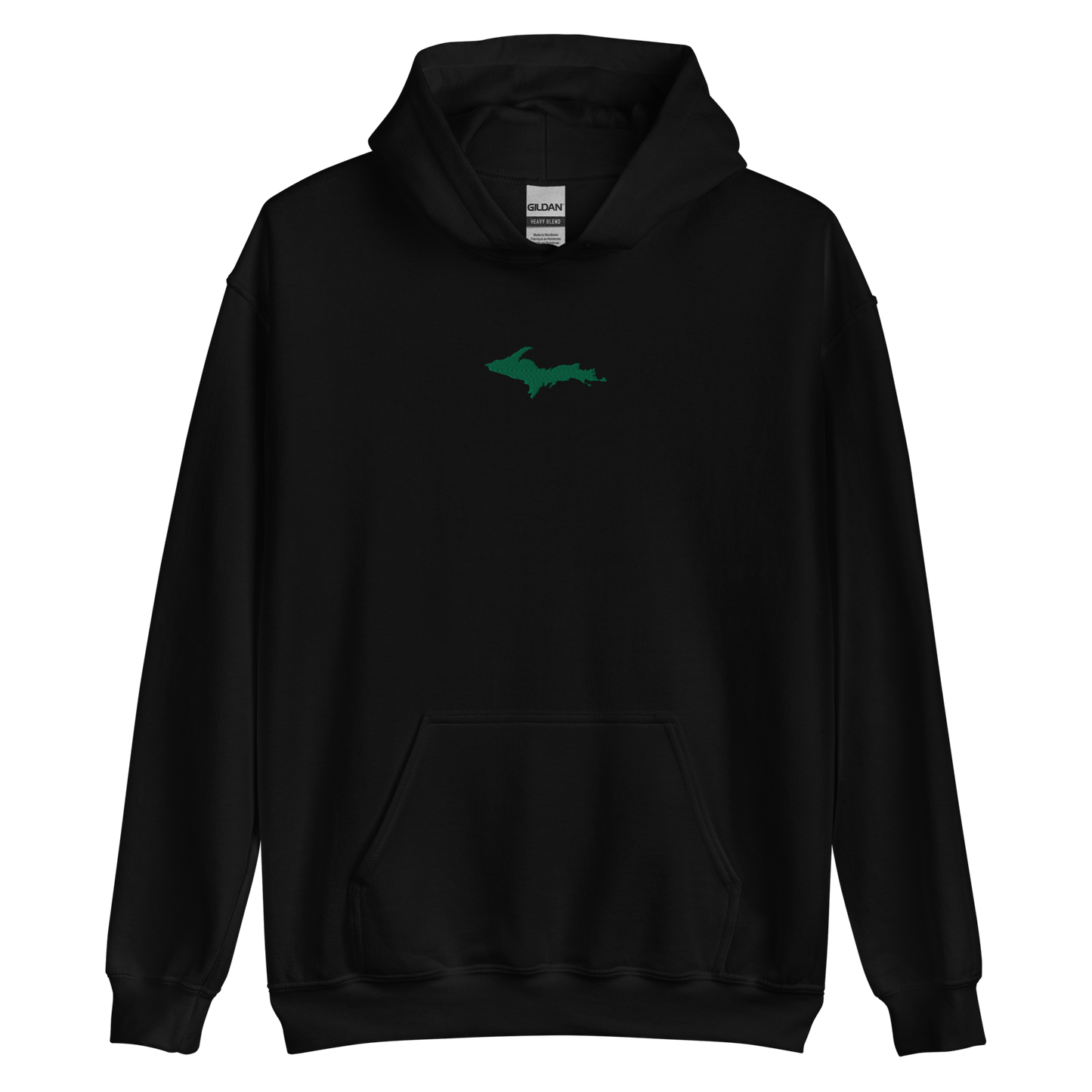 Michigan Upper Peninsula Hoodie (w/ Embroidered Green UP Outline) | Unisex Standard