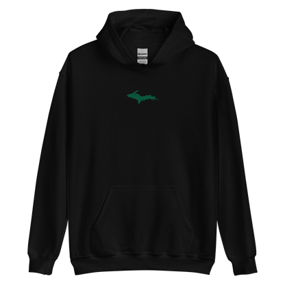 Michigan Upper Peninsula Hoodie (w/ Embroidered Green UP Outline) | Unisex Standard