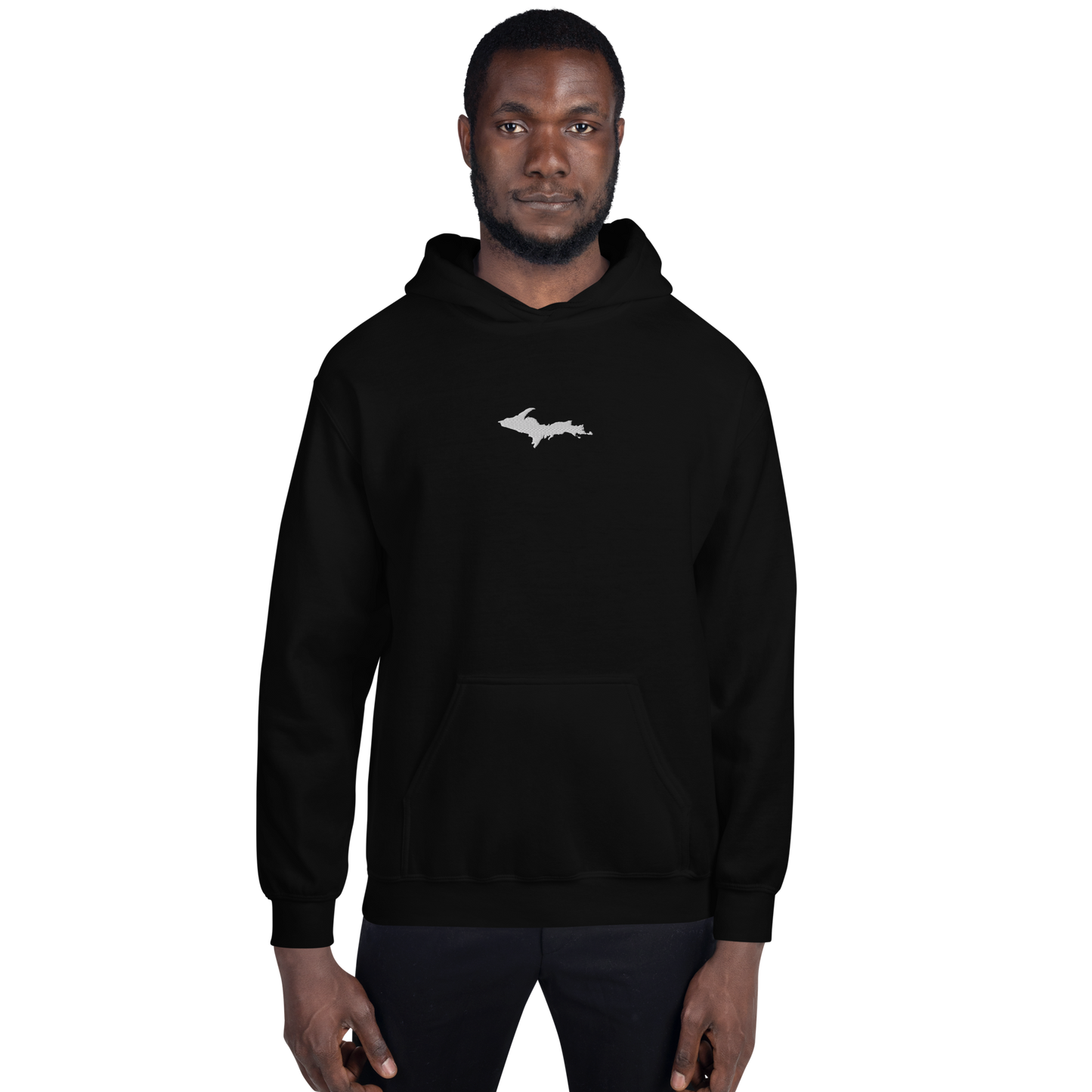 Michigan Upper Peninsula Hoodie (w/ Embroidered UP Outline) | Unisex Standard