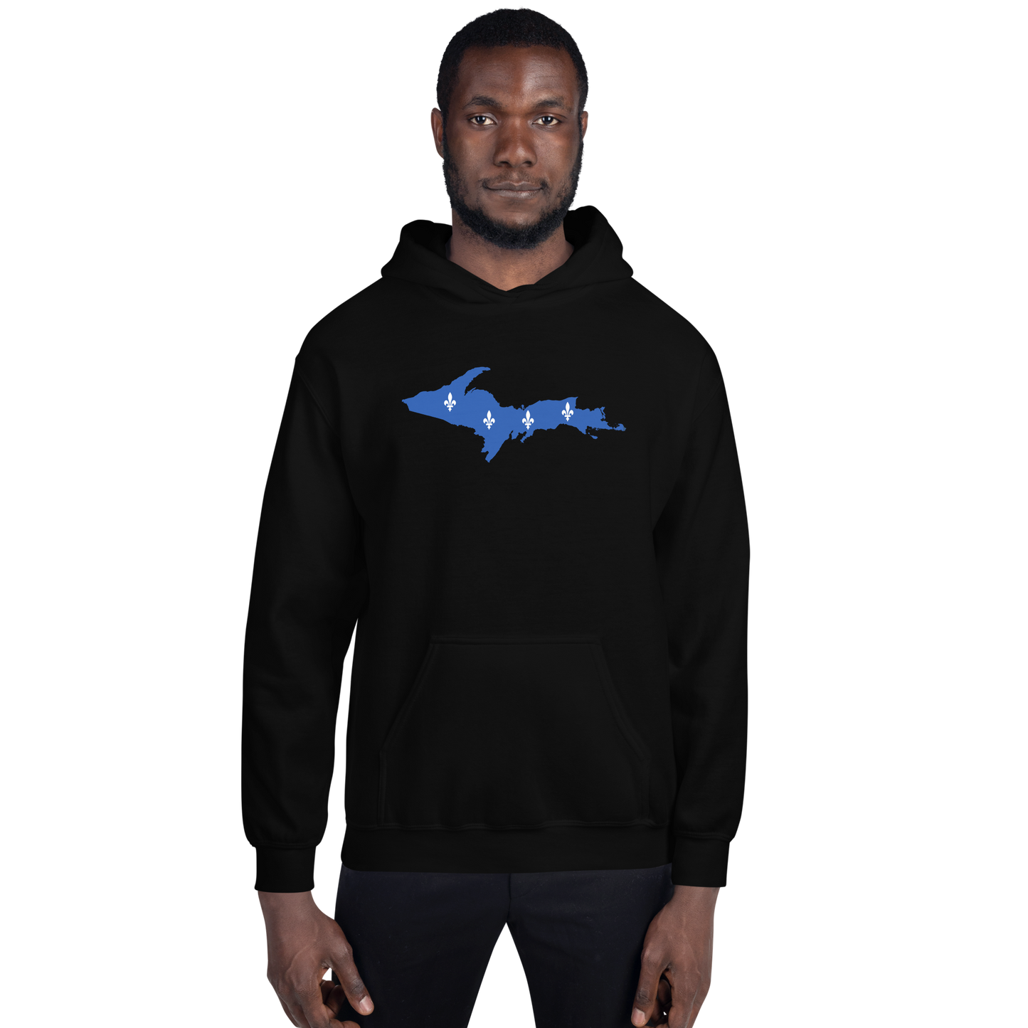 Michigan Upper Peninsula Hoodie (w/ UP Quebec Flag Outline) | Unisex Standard