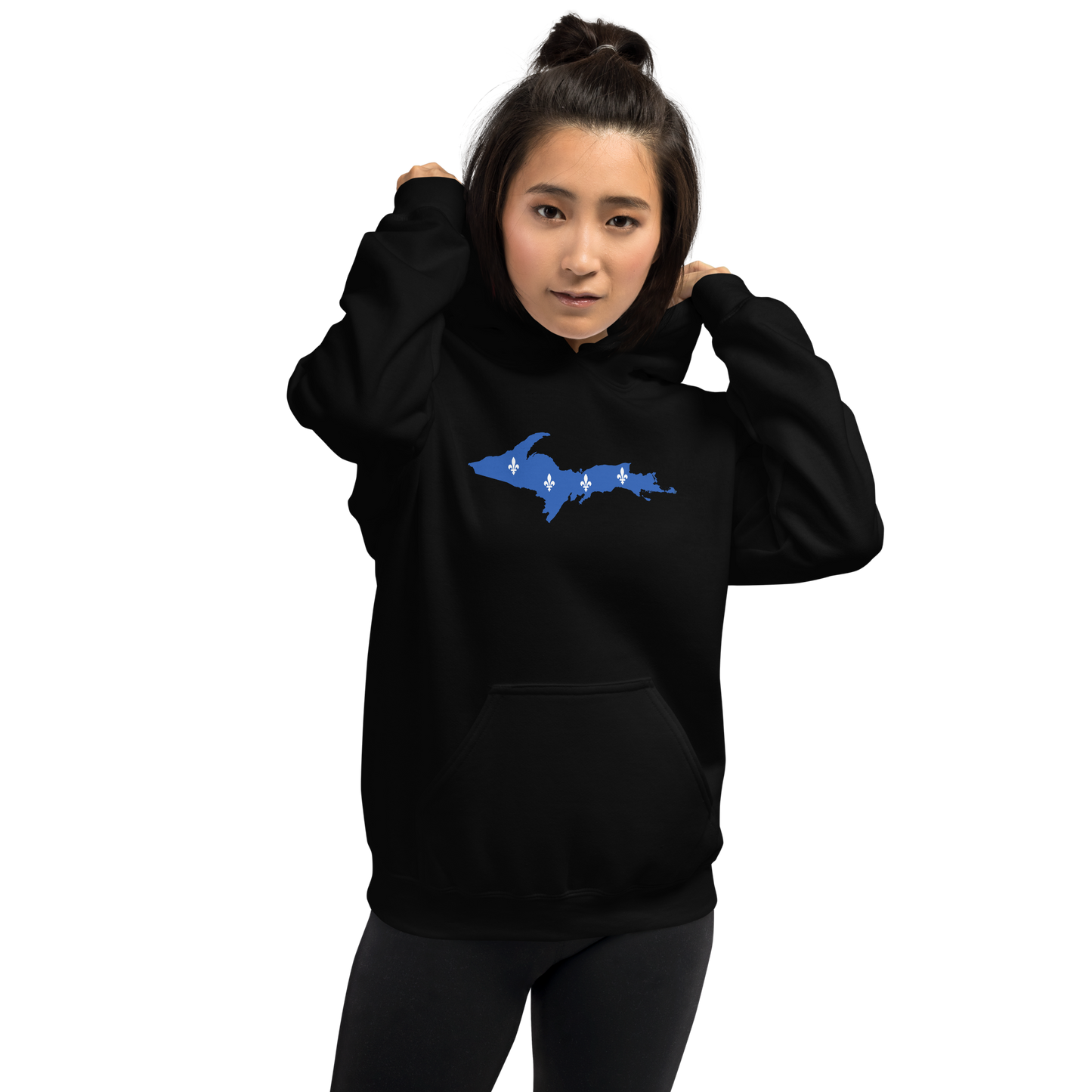 Michigan Upper Peninsula Hoodie (w/ UP Quebec Flag Outline) | Unisex Standard