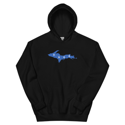 Michigan Upper Peninsula Hoodie (w/ UP Quebec Flag Outline) | Unisex Standard