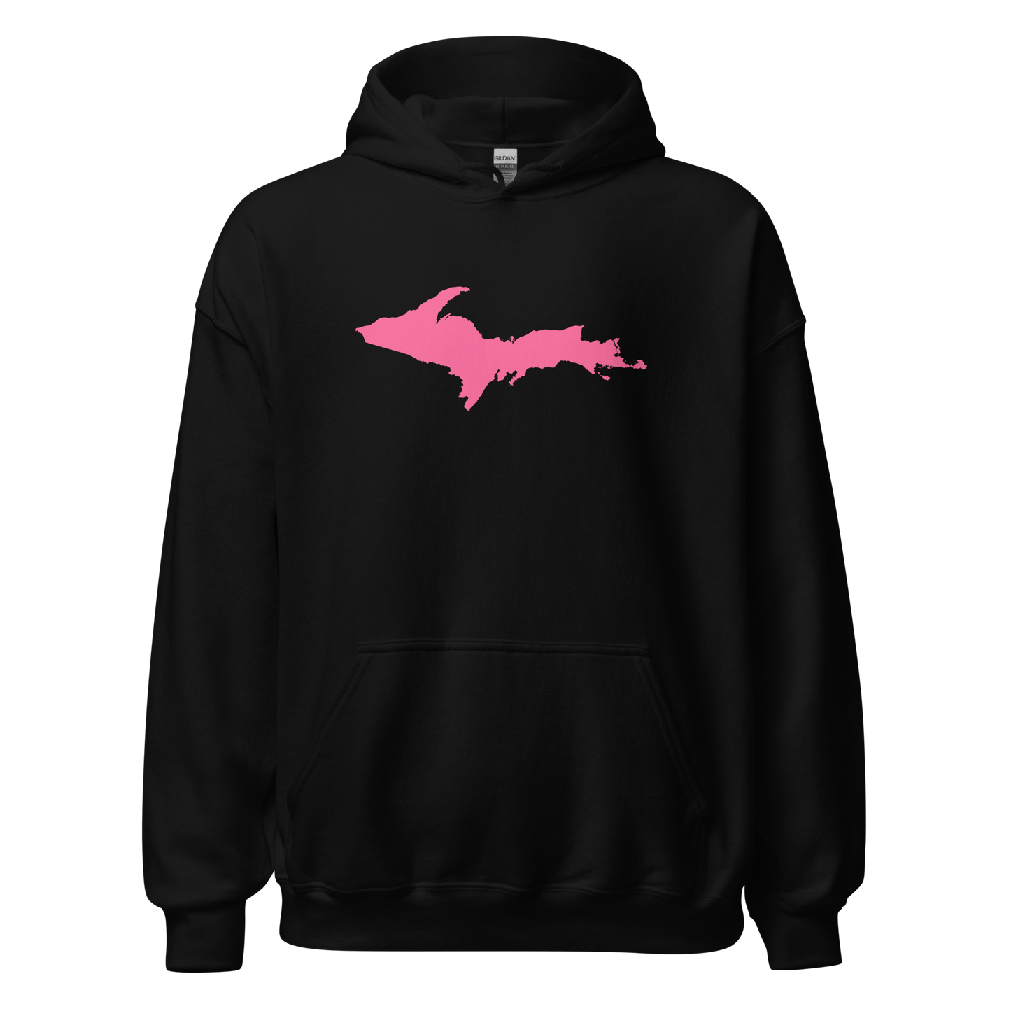 Michigan Upper Peninsula Hoodie (w/ Pink UP Outline) | Unisex Standard