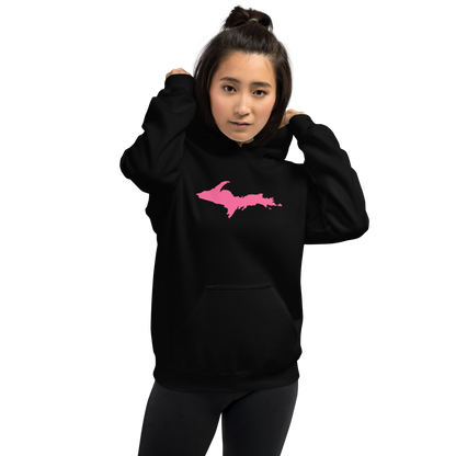 Michigan Upper Peninsula Hoodie (w/ Pink UP Outline) | Unisex Standard