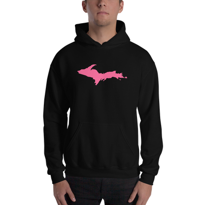 Michigan Upper Peninsula Hoodie (w/ Pink UP Outline) | Unisex Standard