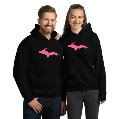 Michigan Upper Peninsula Hoodie (w/ Pink UP Outline) | Unisex Standard