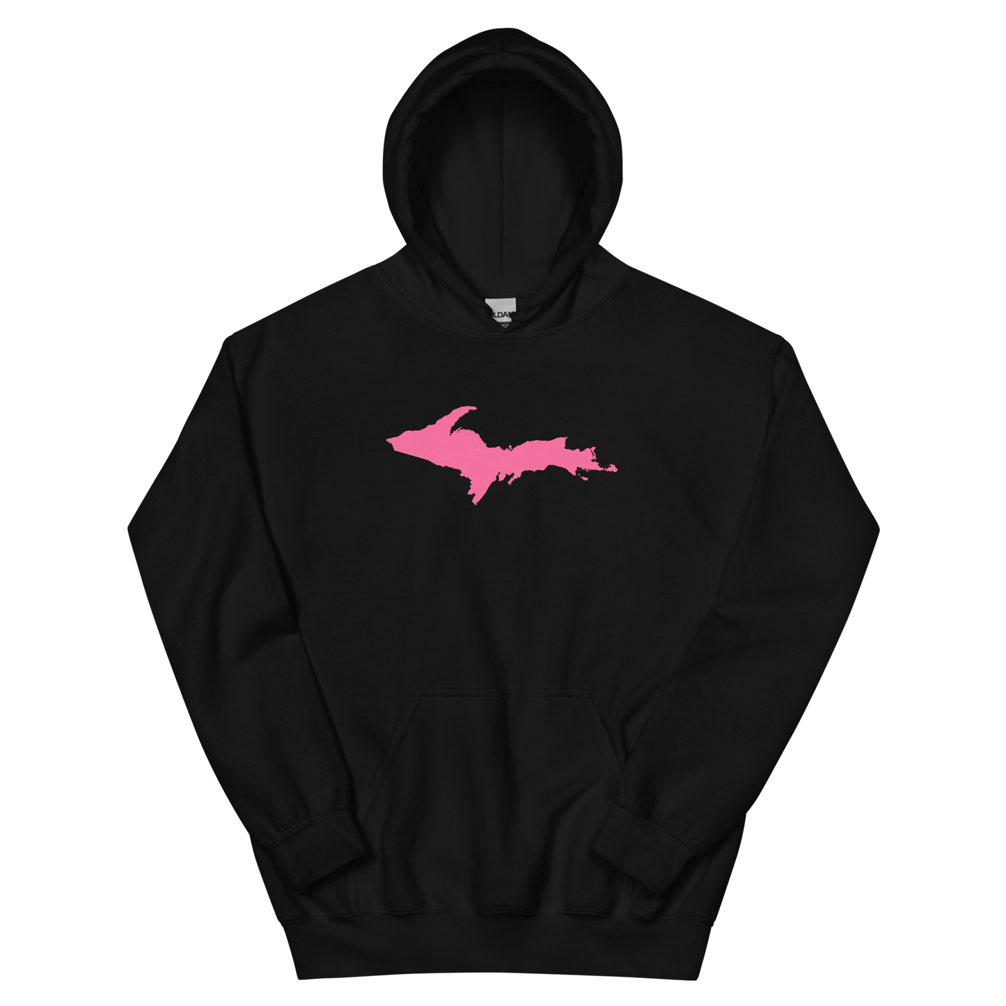 Michigan Upper Peninsula Hoodie (w/ Pink UP Outline) | Unisex Standard