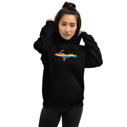 Michigan Upper Peninsula Hoodie (w/ UP Pride Flag Outline) | Unisex Standard