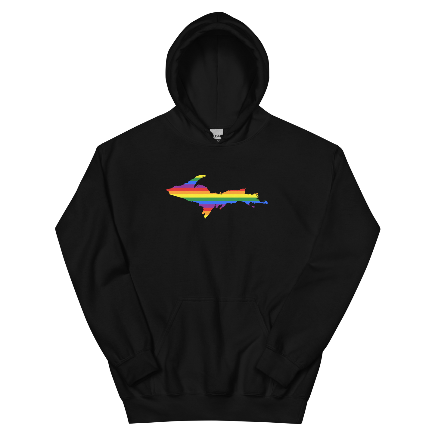 Michigan Upper Peninsula Hoodie (w/ UP Pride Flag Outline) | Unisex Standard