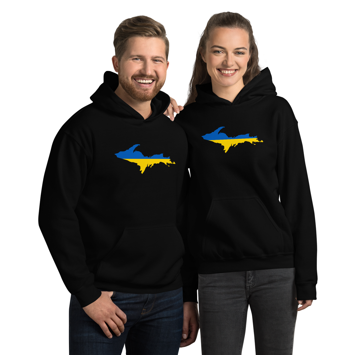 Michigan Upper Peninsula Hoodie (w/ UP Ukraine Outline) | Unisex Standard