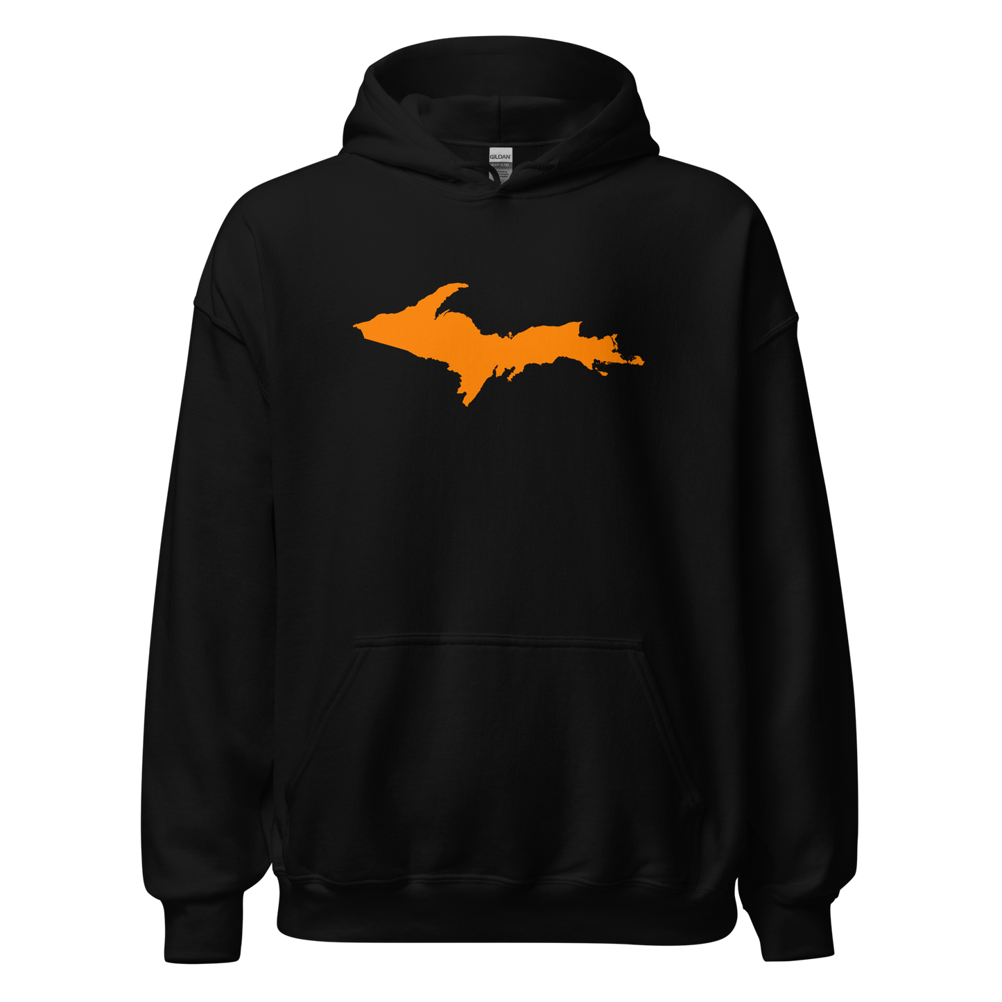 Michigan Upper Peninsula Hoodie (w/ Orange UP Outline) | Unisex Standard