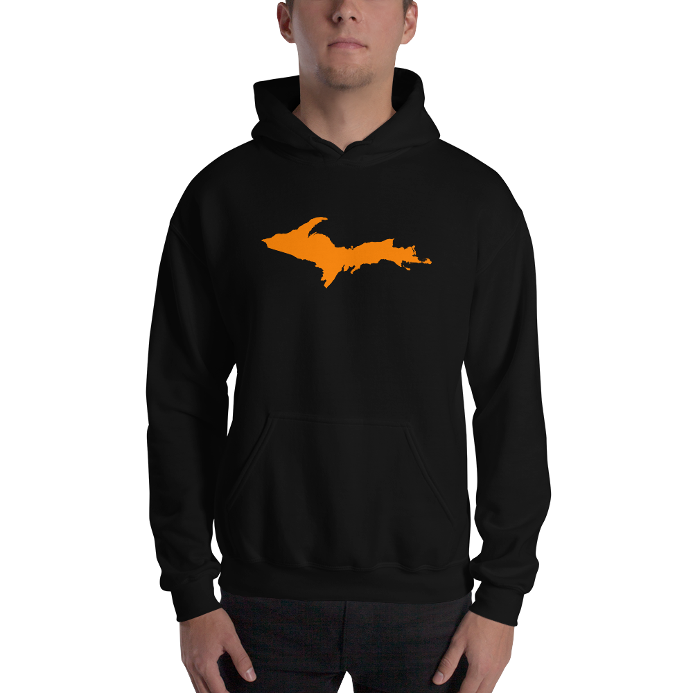 Michigan Upper Peninsula Hoodie (w/ Orange UP Outline) | Unisex Standard