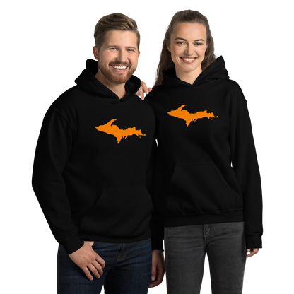 Michigan Upper Peninsula Hoodie (w/ Orange UP Outline) | Unisex Standard