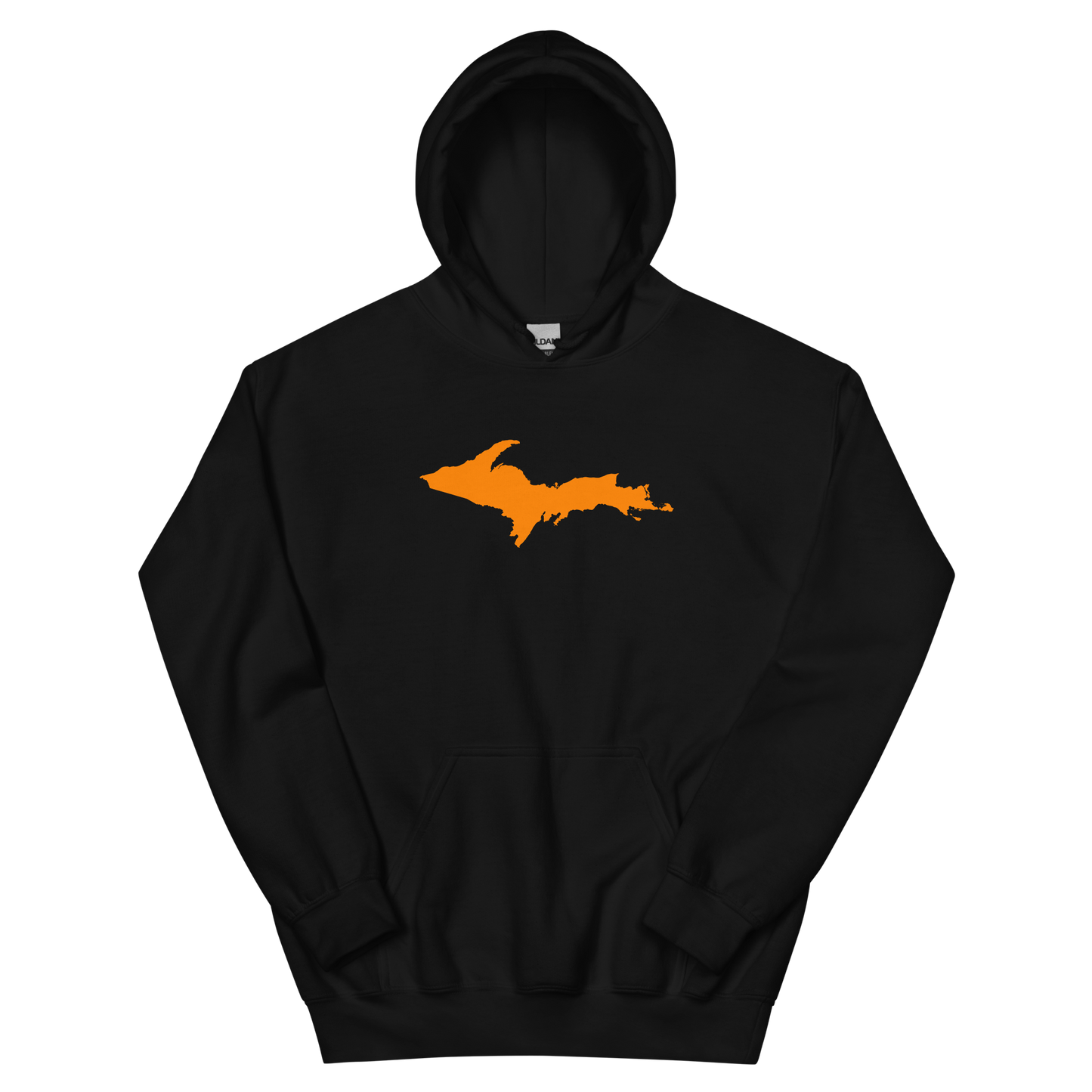 Michigan Upper Peninsula Hoodie (w/ Orange UP Outline) | Unisex Standard