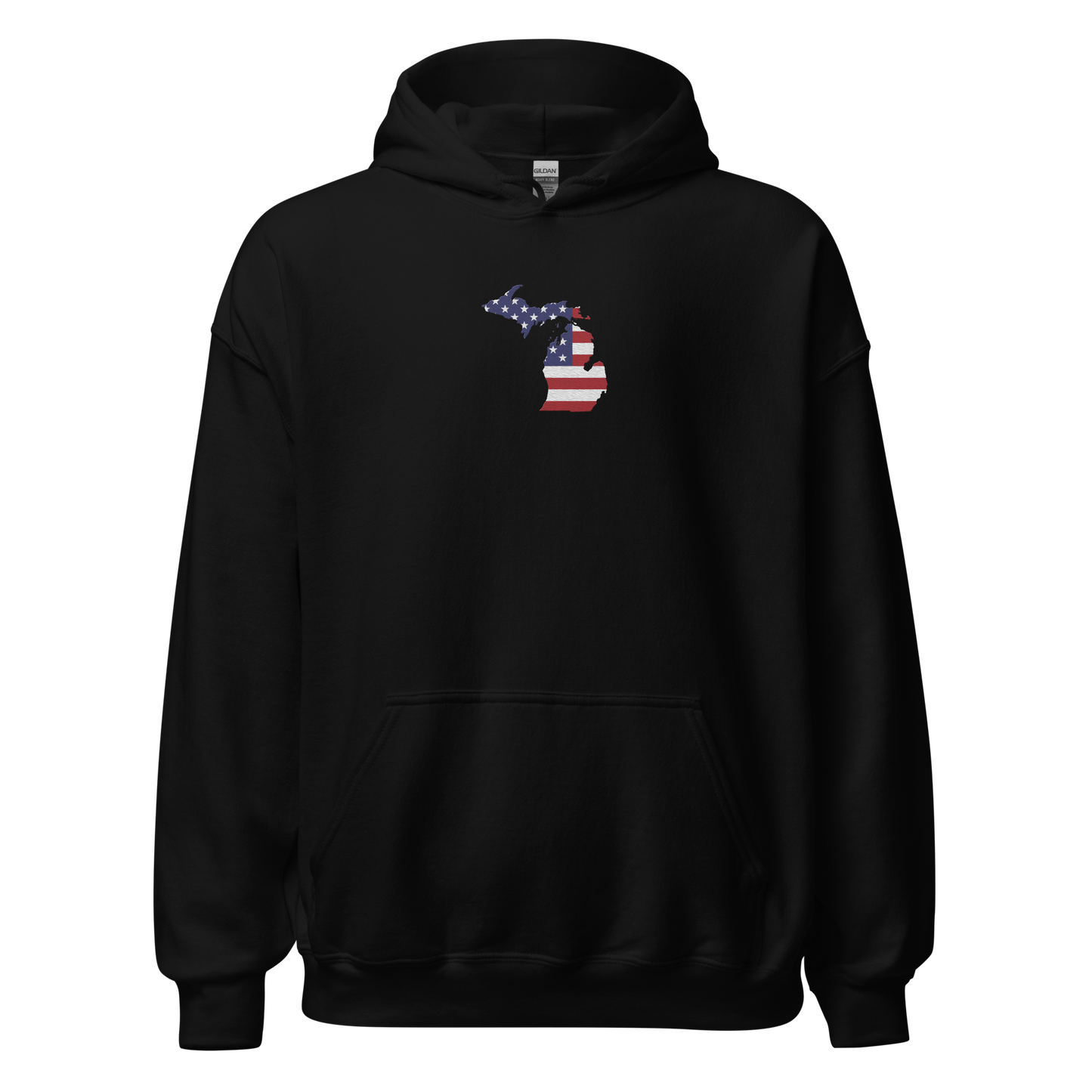 Michigan Hoodie (w/ MI USA Flag) | Unisex Standard - Emb.