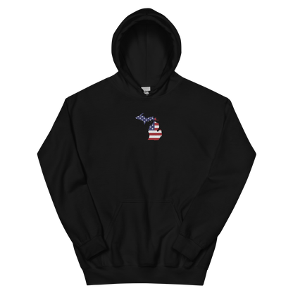 Michigan Hoodie (w/ MI USA Flag) | Unisex Standard - Emb.