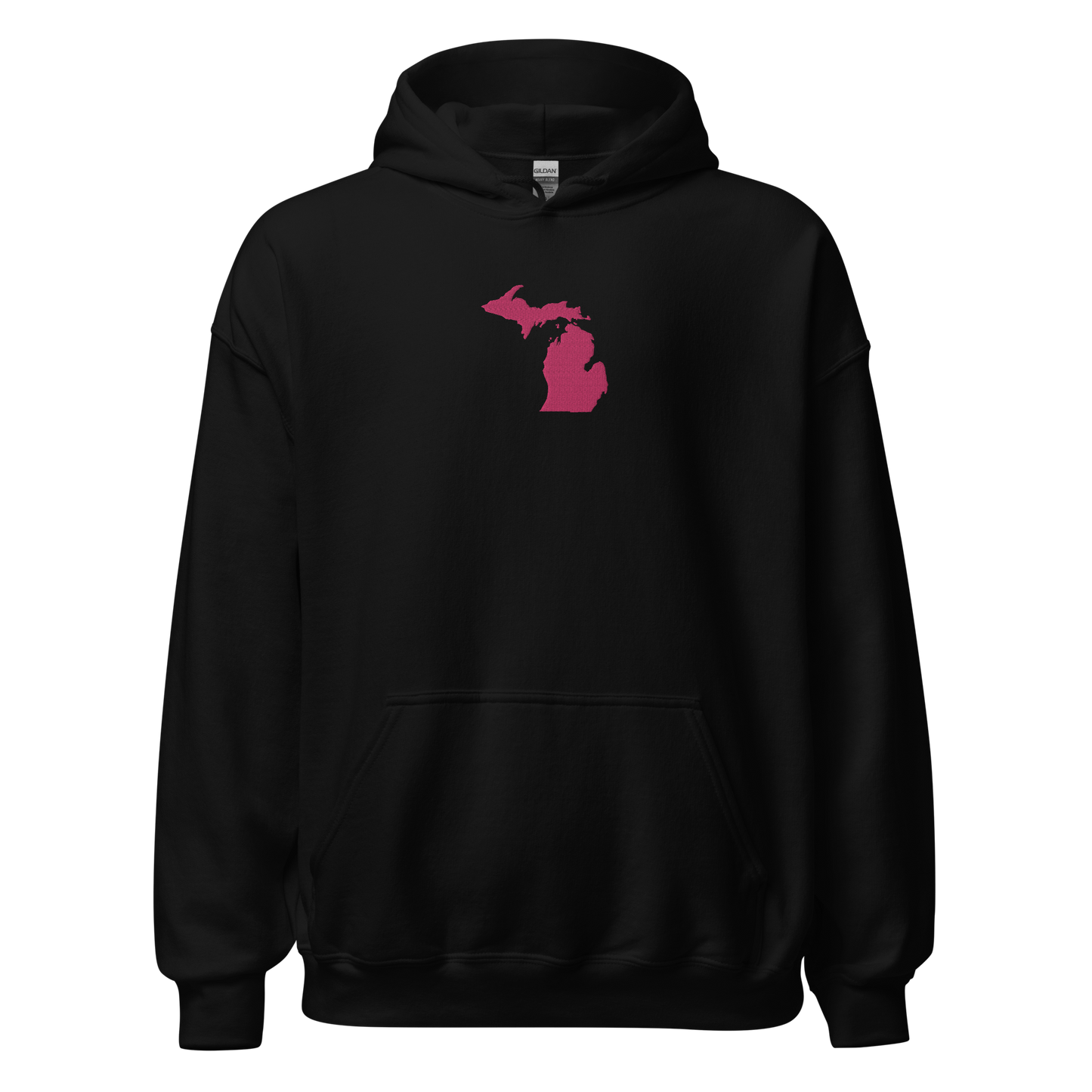 Michigan Hoodie (w/ Pink MI Outline) | Unisex Standard - Emb.