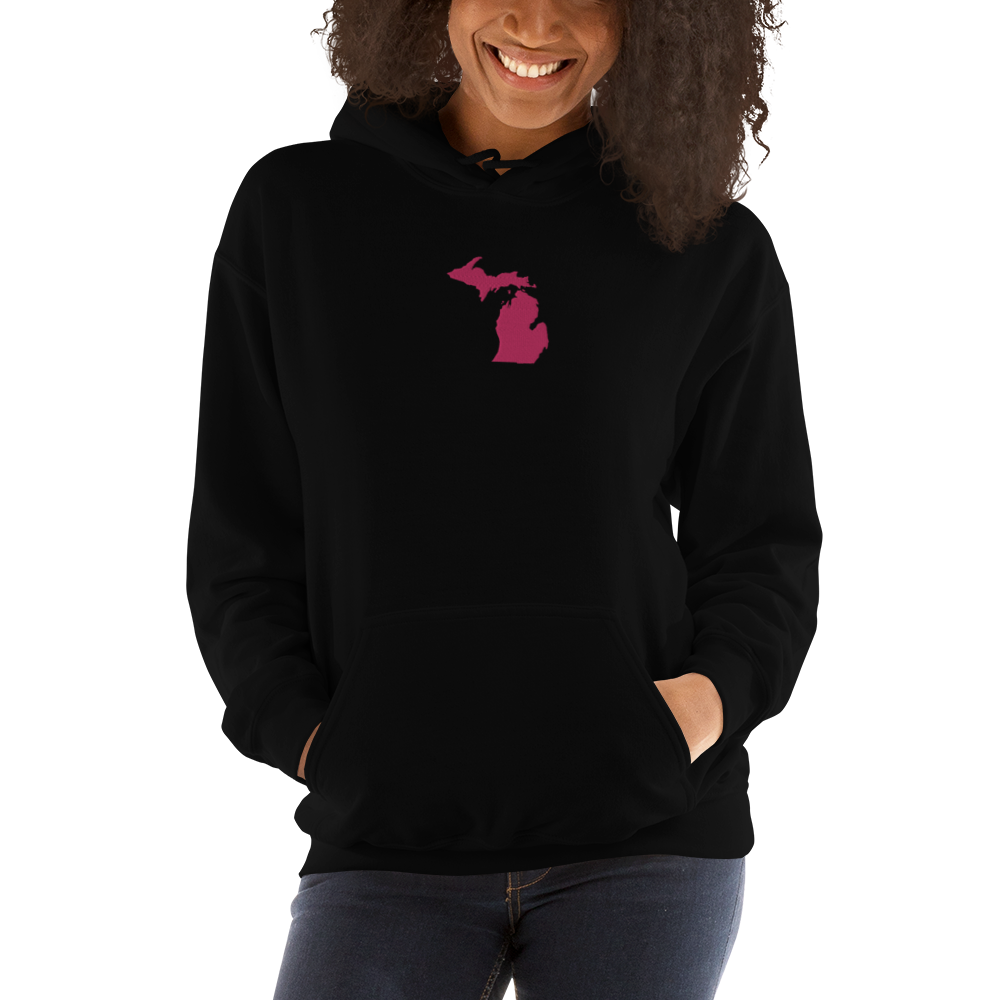 Michigan Hoodie (w/ Pink MI Outline) | Unisex Standard - Emb.