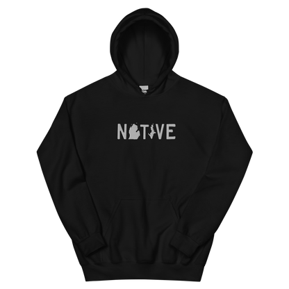 Michigan 'Native' Hoodie (Licence Plate Font) | Unisex Standard - Emb.