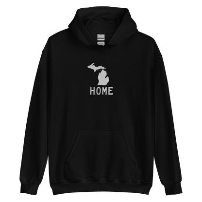 Michigan 'Home' Hoodie (Licence Plate Font) | Unisex Standard - Emb.