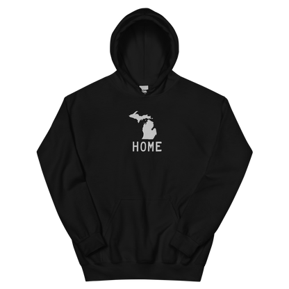 Michigan 'Home' Hoodie (Licence Plate Font) | Unisex Standard - Emb.