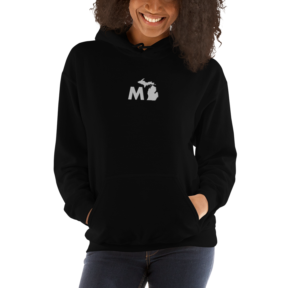 Michigan 'MI' Hoodie (Geometric Sans Font) | Unisex Standard - Emb.