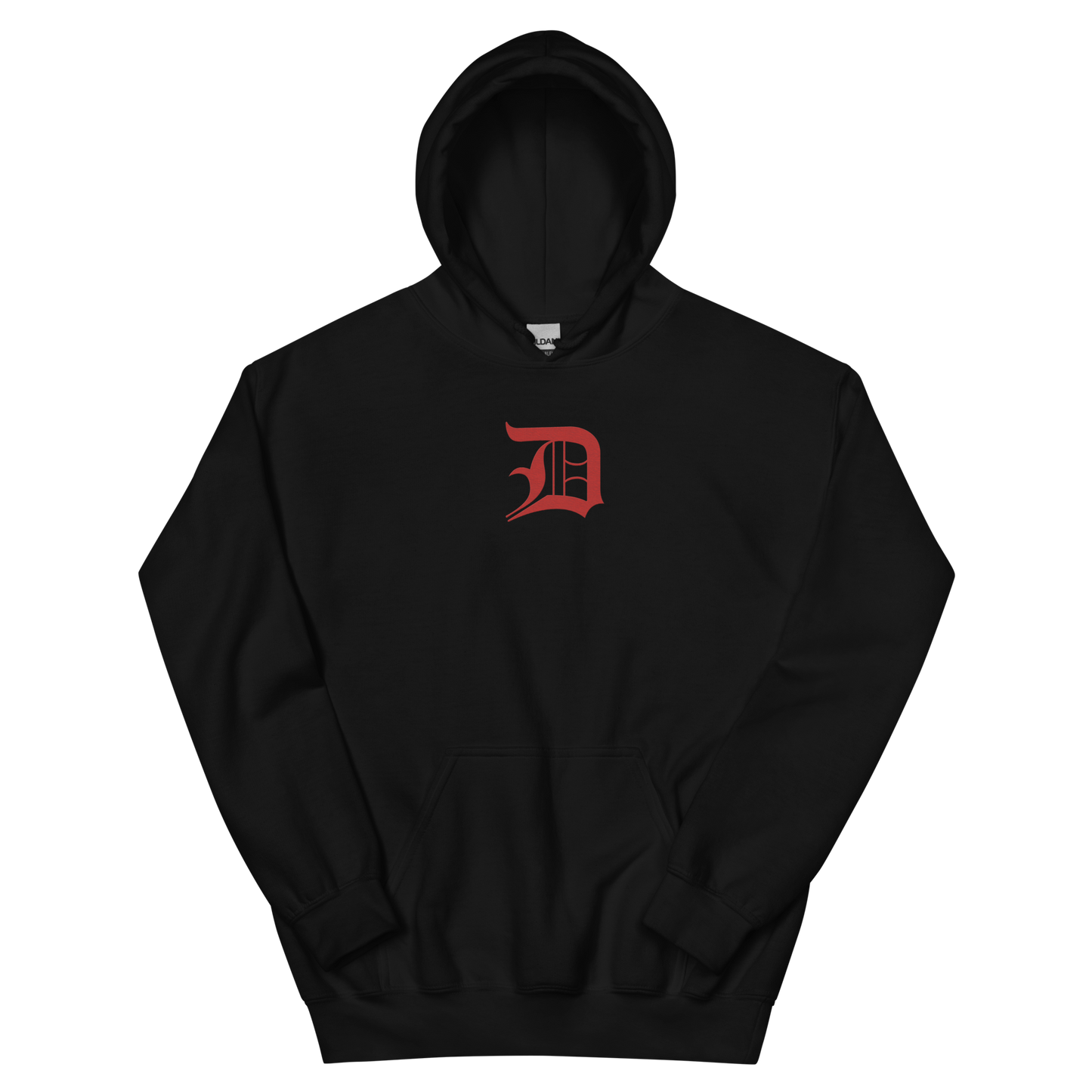 Detroit 'Old English D' Hoodie (Aliform Red) | Unisex Standard - Emb.