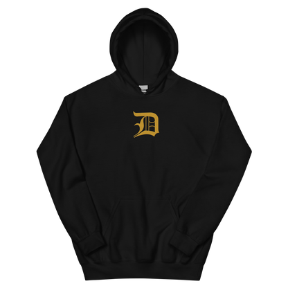 Detroit 'Old English D' Hoodie (Gold) | Unisex Standard - Emb.