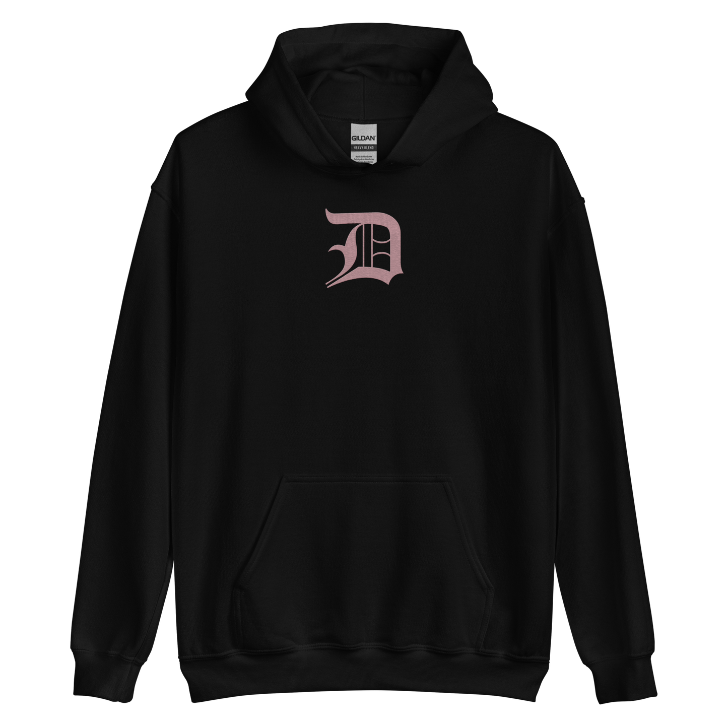 Detroit 'Old English D' Hoodie (Cherry Blossom Pink) | Unisex Standard - Emb.