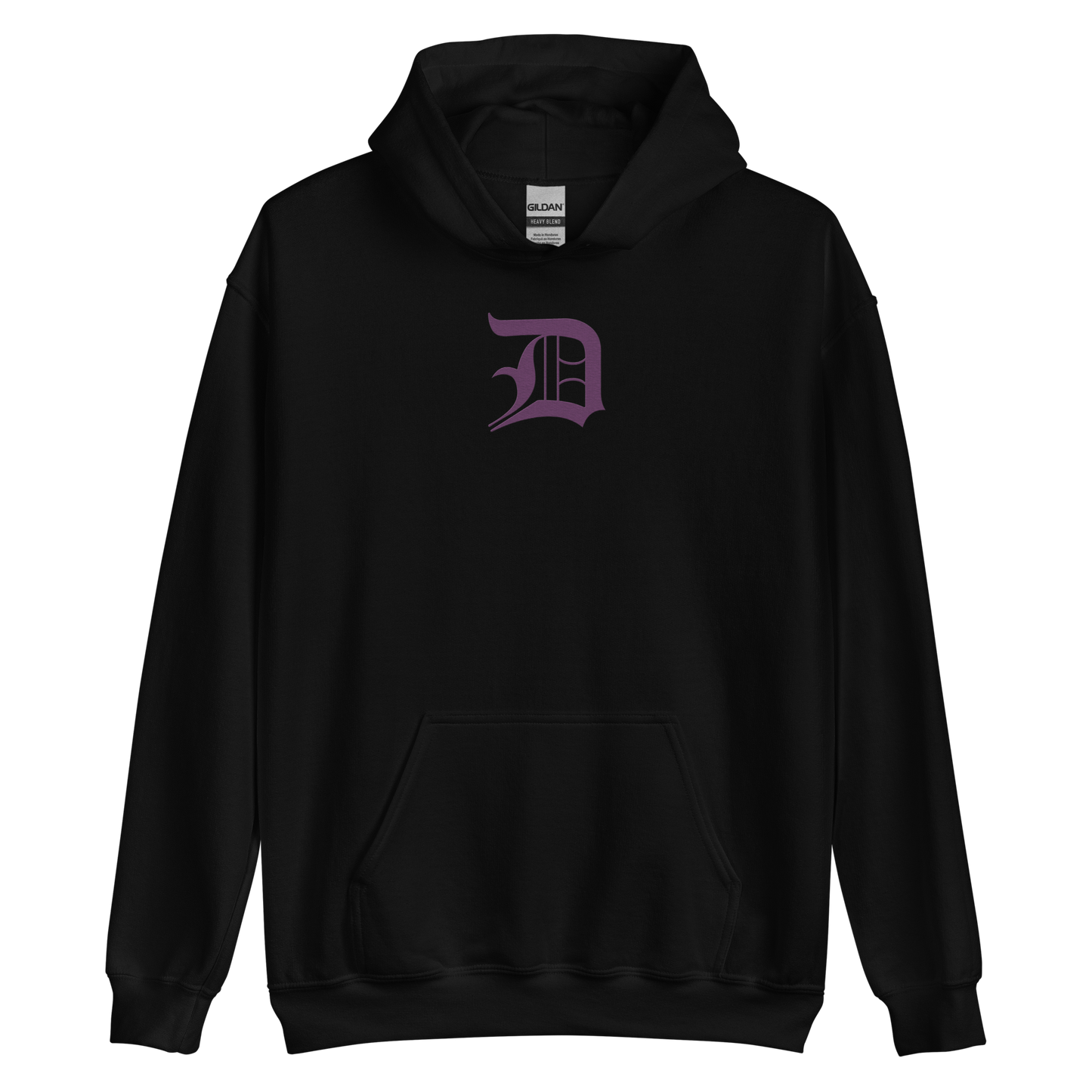 Detroit 'Old English D' Hoodie (Plum) | Unisex Standard - Emb.