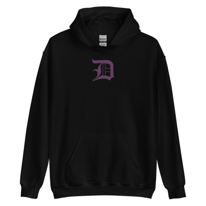 Detroit 'Old English D' Hoodie (Plum) | Unisex Standard - Emb.