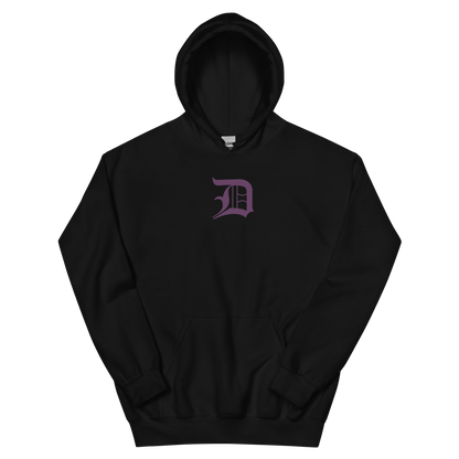 Detroit 'Old English D' Hoodie (Plum) | Unisex Standard - Emb.