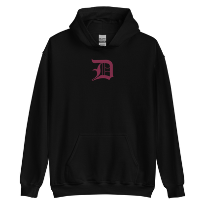 Detroit 'Old English D' Hoodie (Ruby Red) | Unisex Standard - Emb.