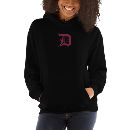 Detroit 'Old English D' Hoodie (Ruby Red) | Unisex Standard - Emb.