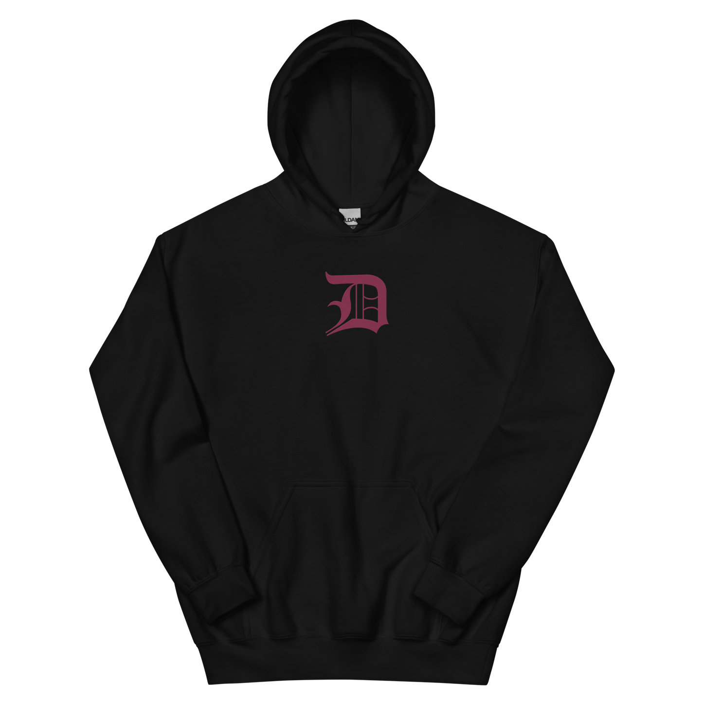 Detroit 'Old English D' Hoodie (Ruby Red) | Unisex Standard - Emb.