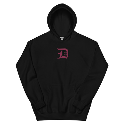 Detroit 'Old English D' Hoodie (Ruby Red) | Unisex Standard - Emb.