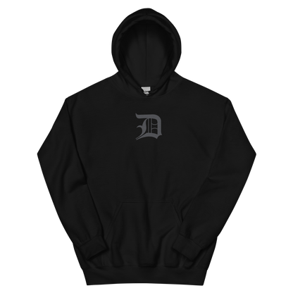 Detroit 'Old English D' Hoodie (Iron Ore Grey) | Unisex Standard - Emb.