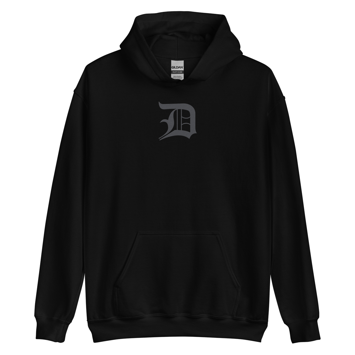 Detroit 'Old English D' Hoodie (Iron Ore Grey) | Unisex Standard - Emb.