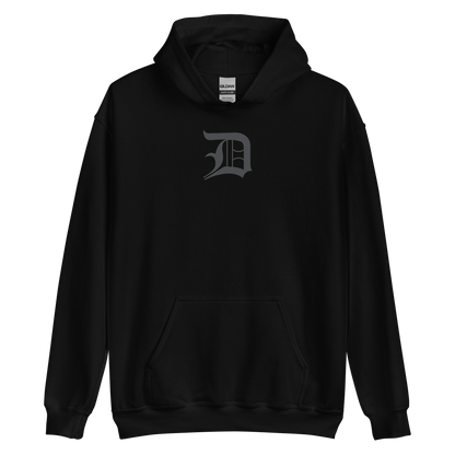 Detroit 'Old English D' Hoodie (Iron Ore Grey) | Unisex Standard - Emb.